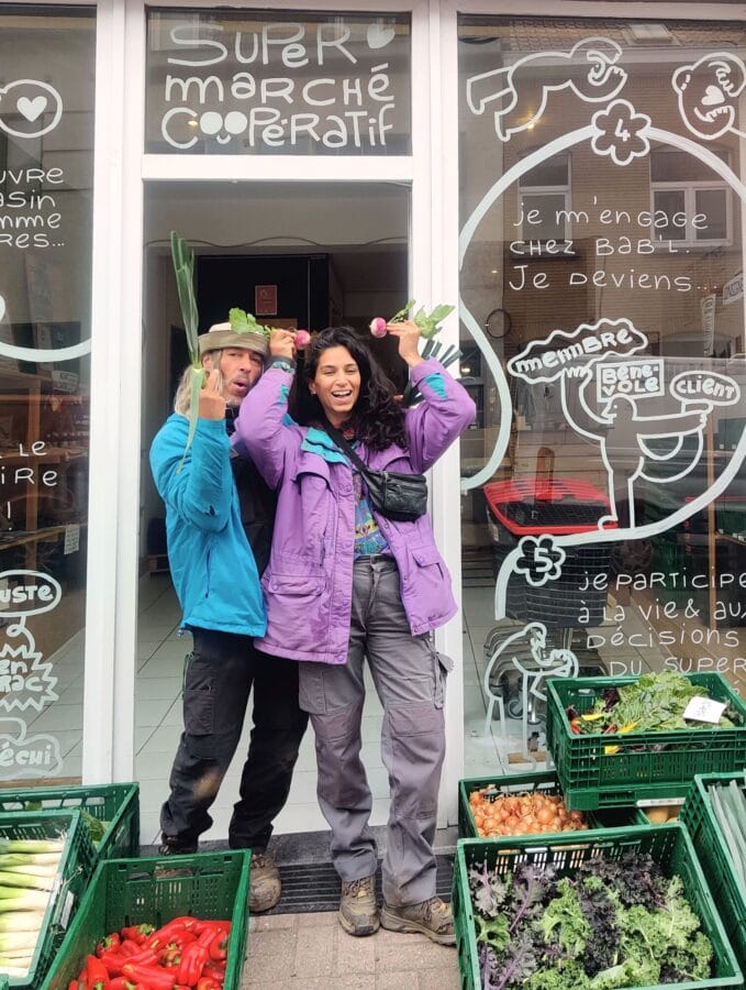 Livraison de légumes Biotiful au magasin.